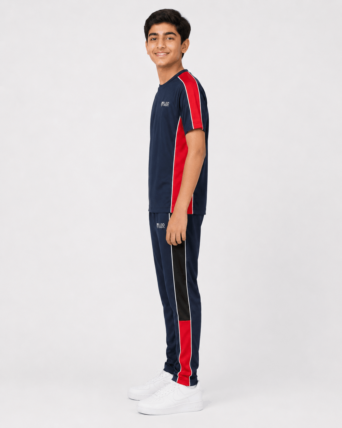 Navy Blue Interlock Sports Tracksuit for Kids