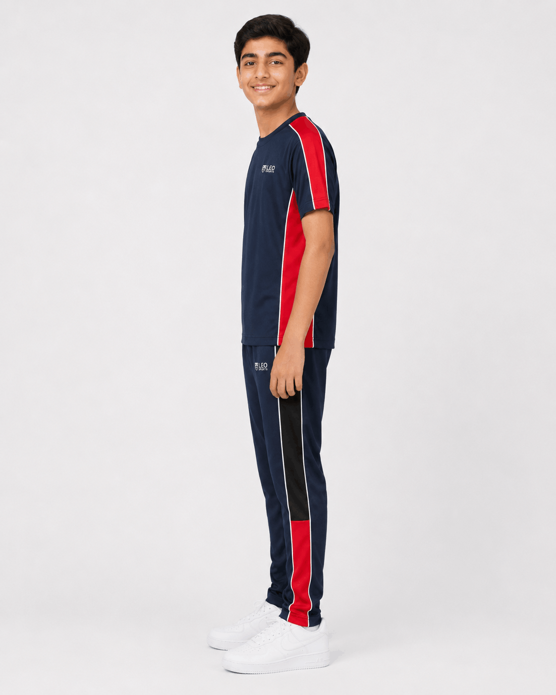 Navy Blue Interlock Sports Tracksuit for Kids