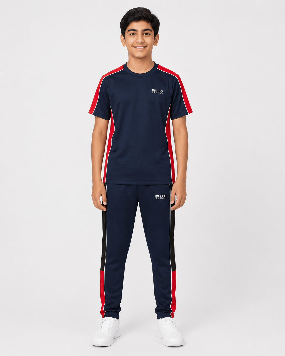 Navy Blue Interlock Sports Tracksuit for Kids