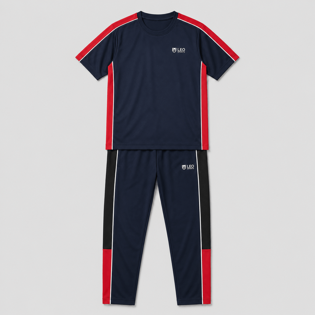 Navy Blue Interlock Sports Tracksuit for Kids