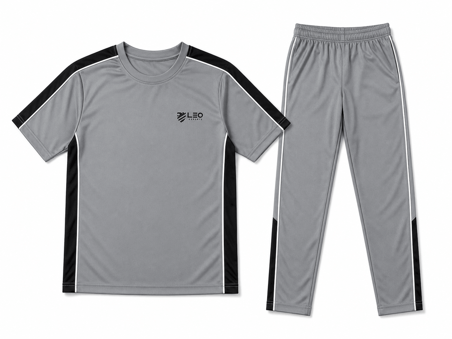 Grey Interlock Sports Tracksuit for Kids