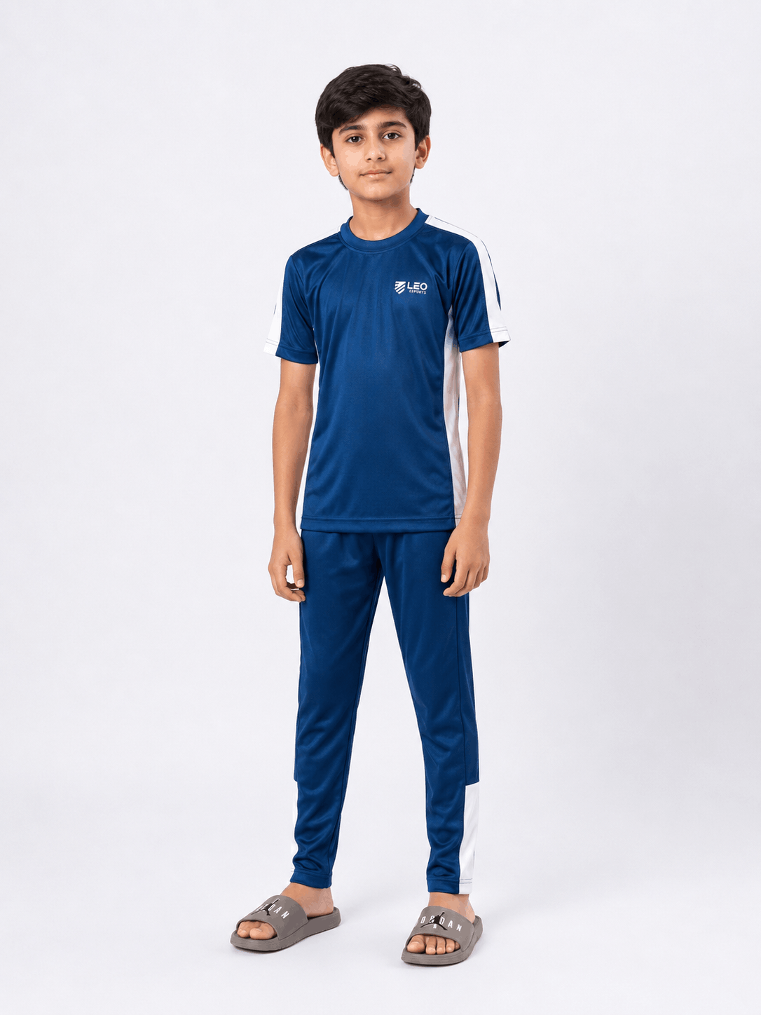 Blue Interlock Sports Tracksuit for Kids