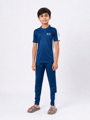 Blue Interlock Sports Tracksuit for Kids