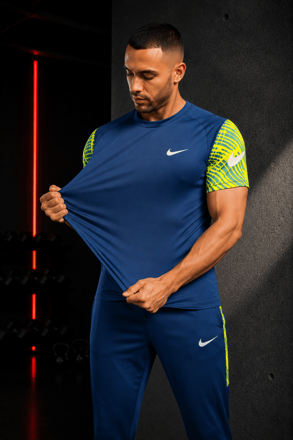 Zinc Tracksuit | Neon Yellow Sublimation Print | Premium Interlock
