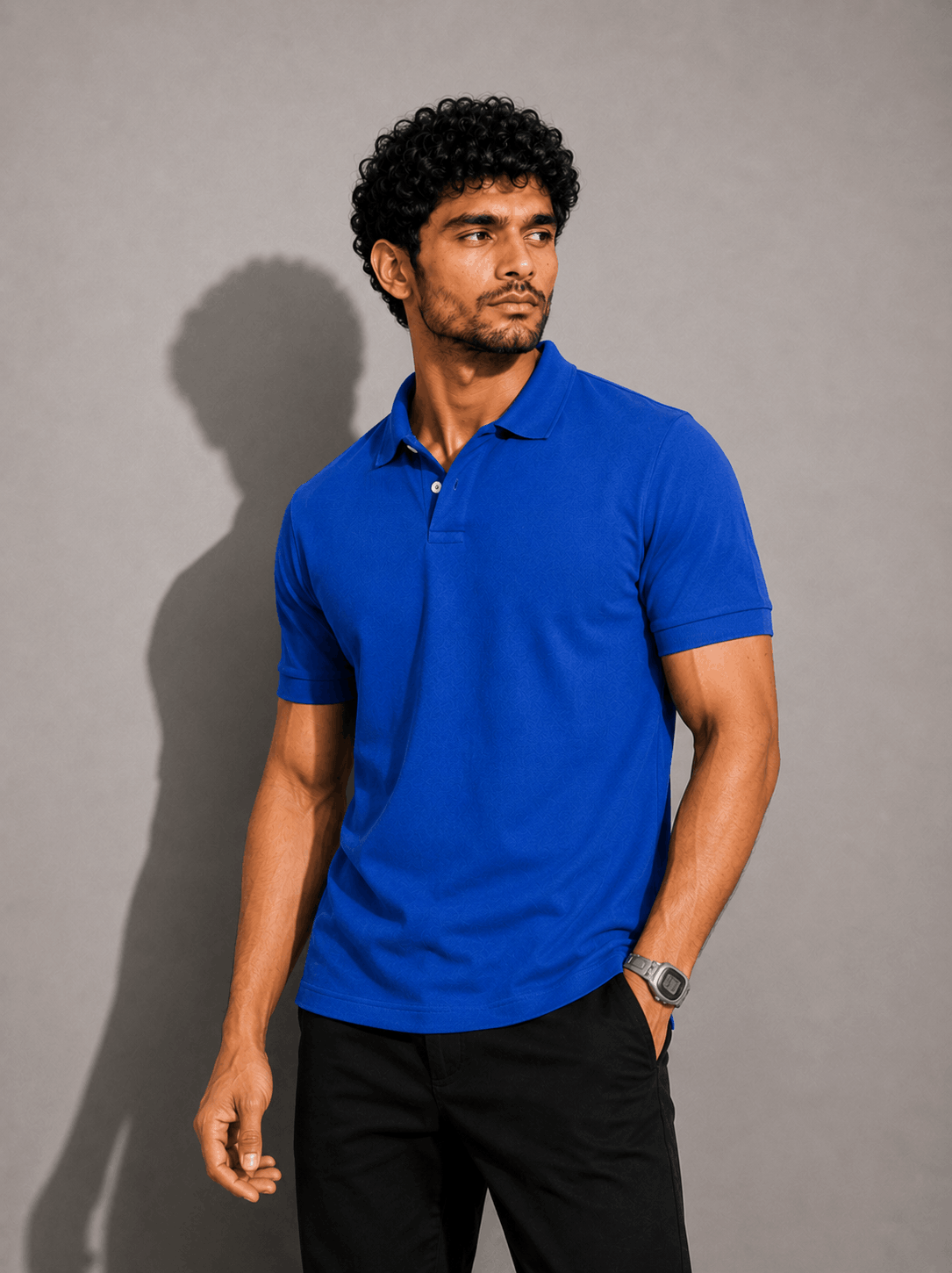 Men's Royal Blue Polo Shirt | Bold Colour Quiet Confidence — Premium P…