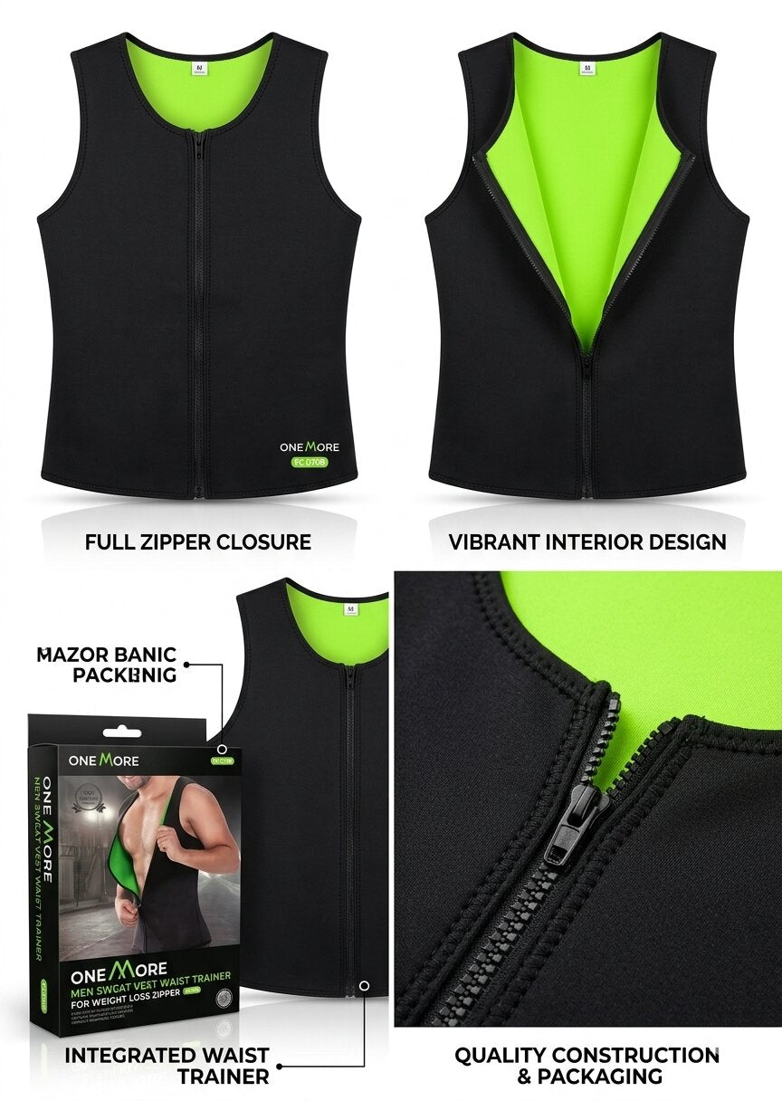 Men's Sweat Vest Waist Trainer | Slimming Body Shaper for Workouts