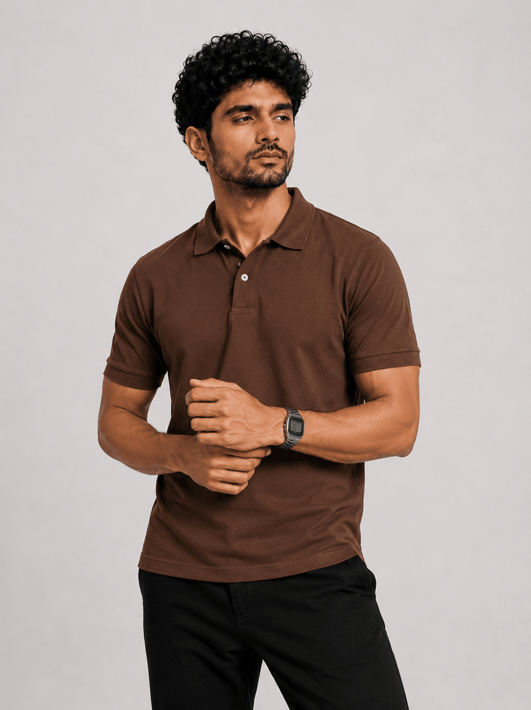 Men's Brown Polo 