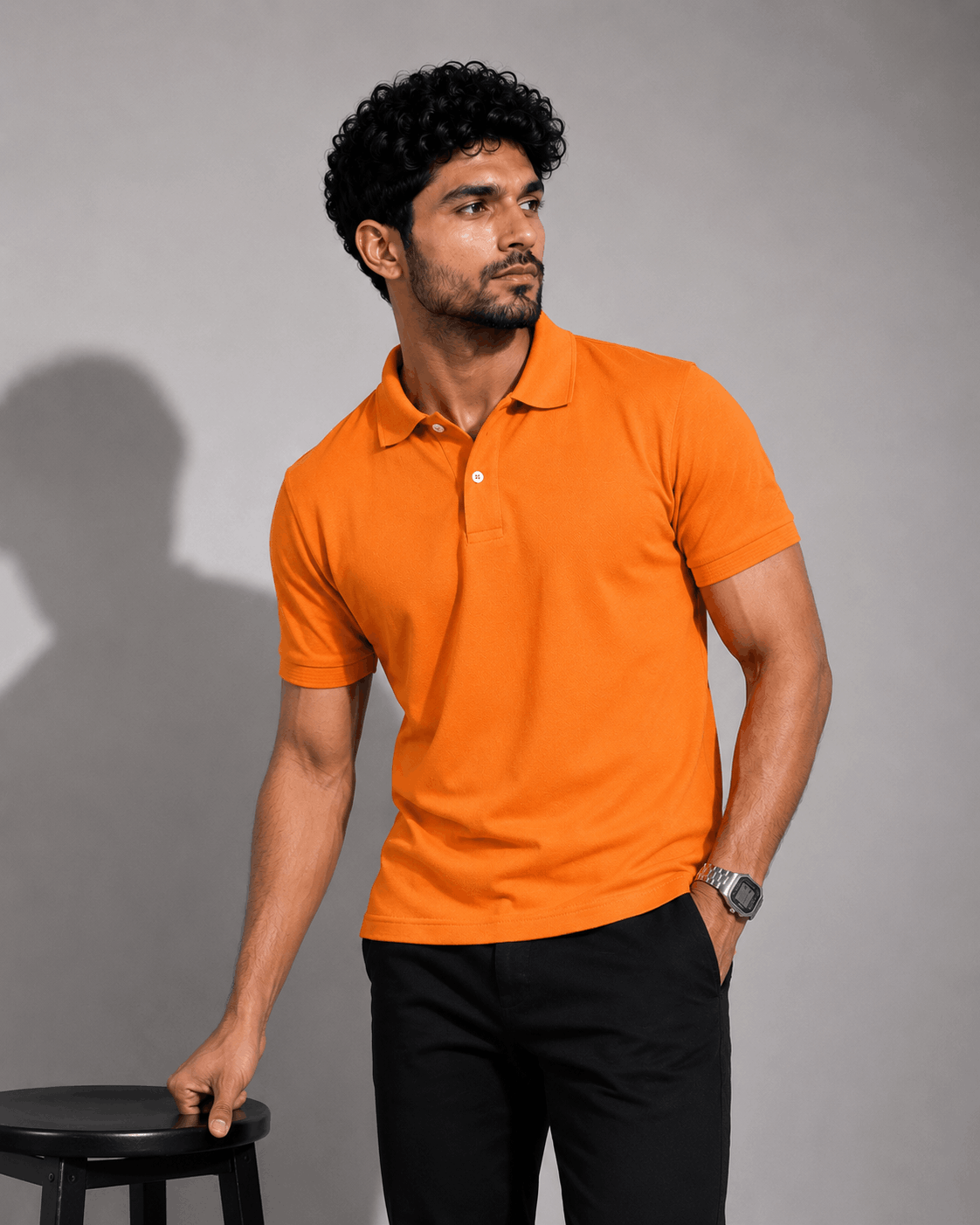 Men's Orange Polo