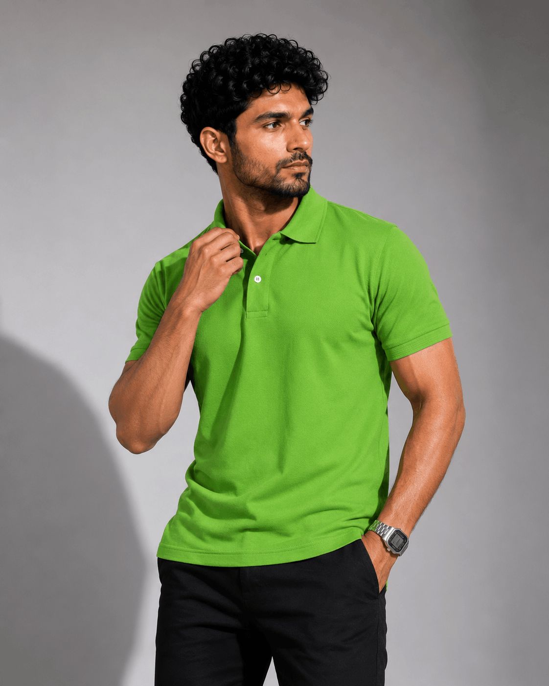 Men's Parrot Green Polo