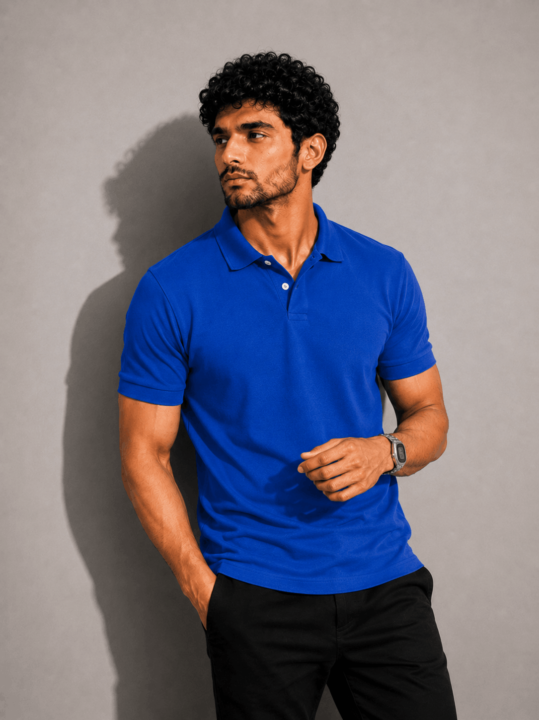 Men's Royal Blue Polo Shirt | Bold Colour Quiet Confidence — Premium P…