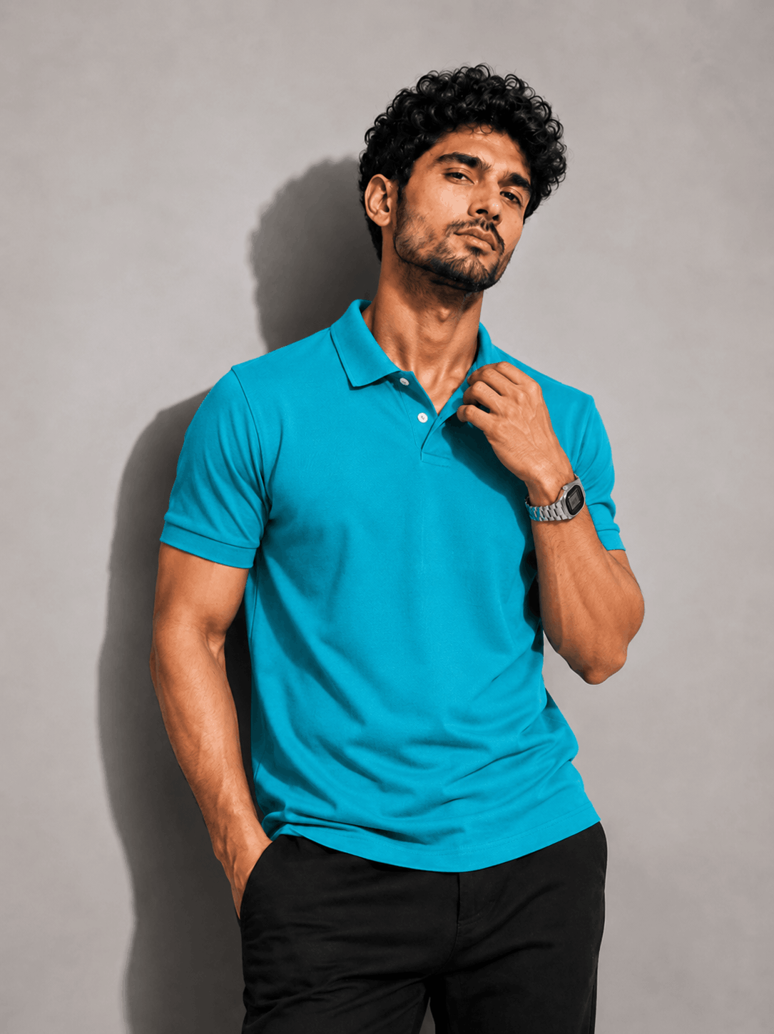 Men's Teal Polo Shirt | Rare Colour Rare Fit — Premium Pique Fabric